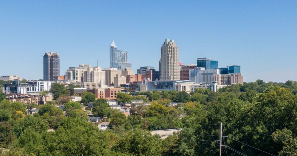 Raleigh skyline, North Carolina.