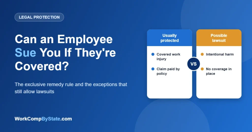 Can an Employee Sue You If They're Covered?: The exclusive remedy rule and the exceptions that still allow lawsuits.