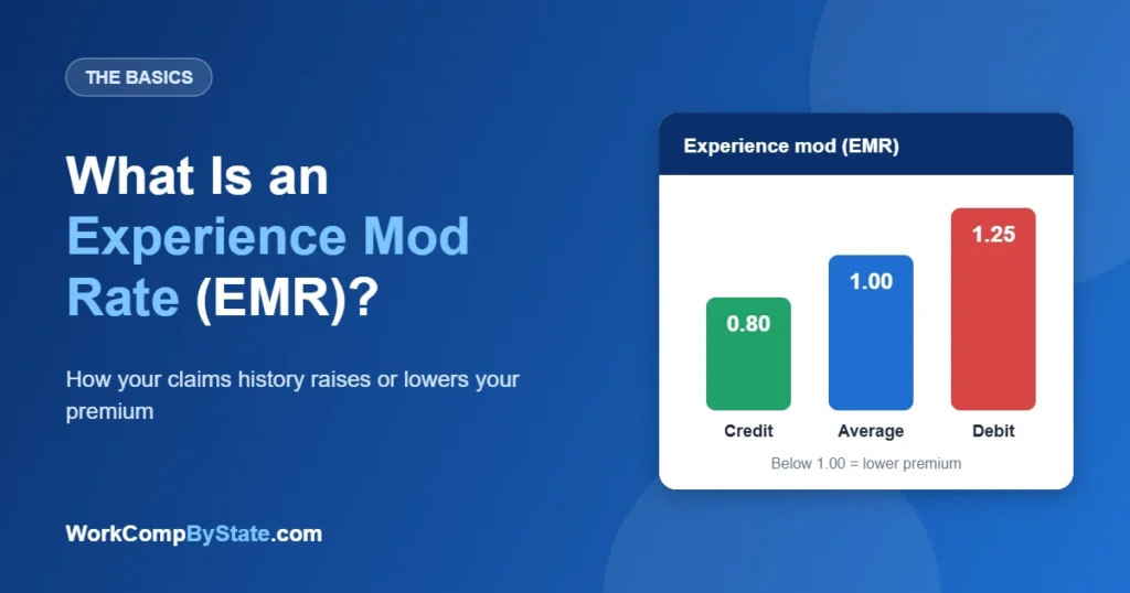 What Is an Experience Mod Rate (EMR)?: How your claims history raises or lowers your premium.