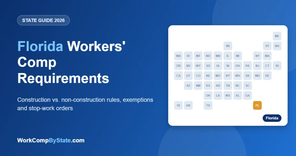 Florida Workers' Comp Requirements: Construction vs. non-construction rules, exemptions and stop-work orders.