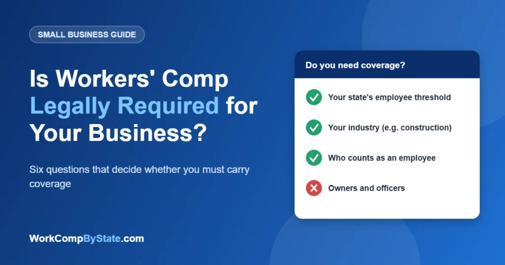 Is Workers' Comp Legally Required for Your Business?: Six questions that decide whether you must carry coverage.