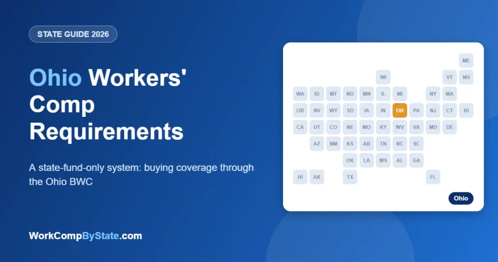 Ohio Workers' Comp Requirements: A state-fund-only system: buying coverage through the Ohio BWC.