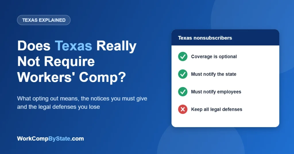 Does Texas Really Not Require Workers' Comp?: What opting out means, the notices you must give and the legal defenses you lose.