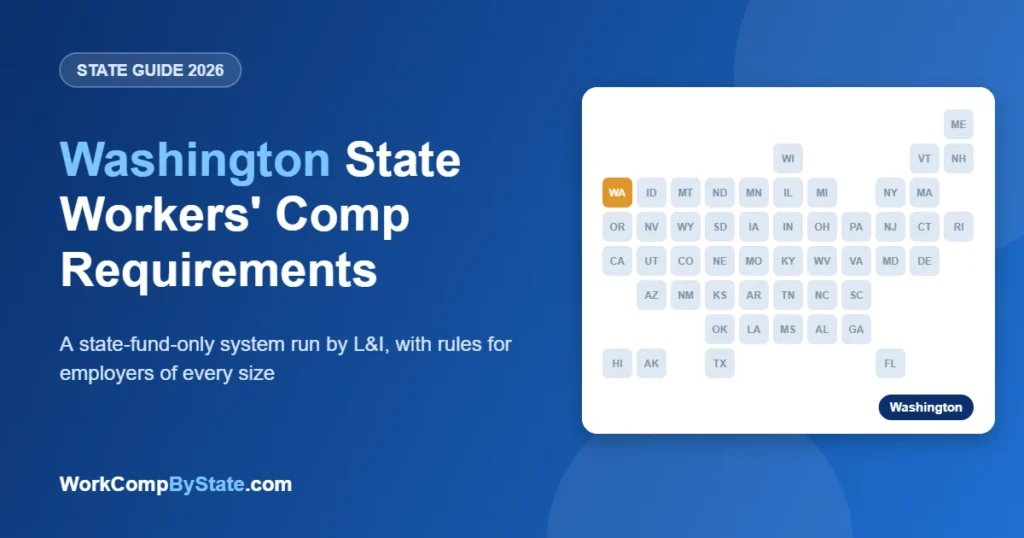 Washington State Workers' Comp Requirements: A state-fund-only system run by L&I, with rules for employers of every size.
