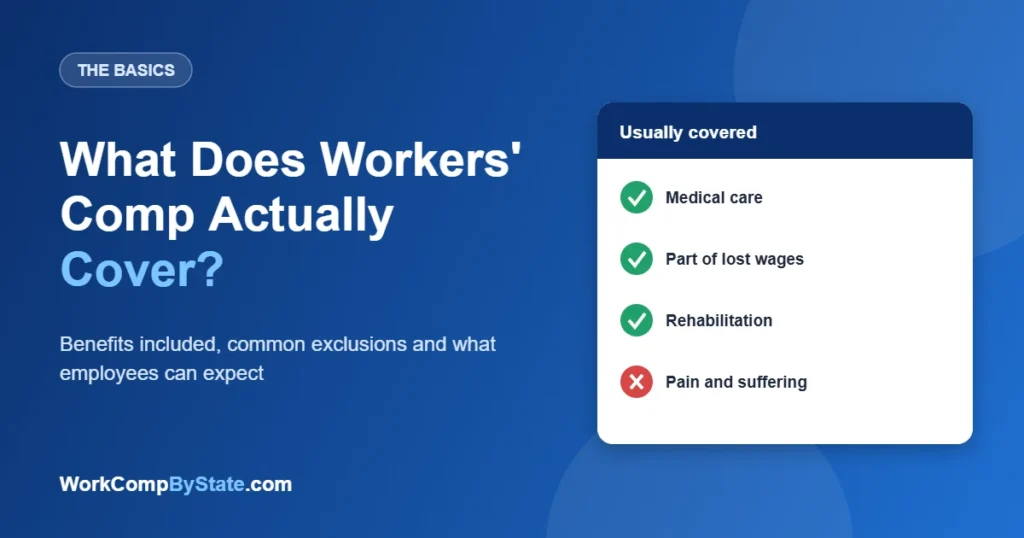 What Does Workers' Comp Actually Cover?: Benefits included, common exclusions and what employees can expect.
