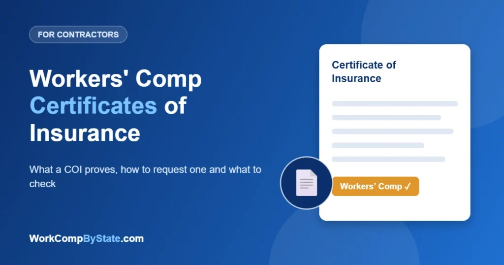 Workers' Comp Certificates of Insurance: What a COI proves, how to request one and what to check.