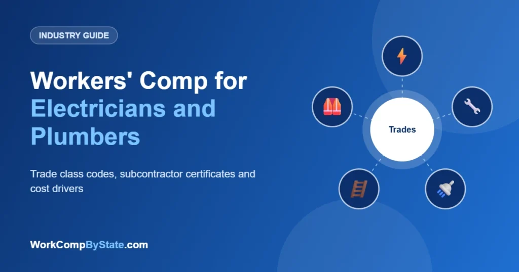 Workers' Comp for Electricians and Plumbers: Trade class codes, subcontractor certificates and cost drivers.