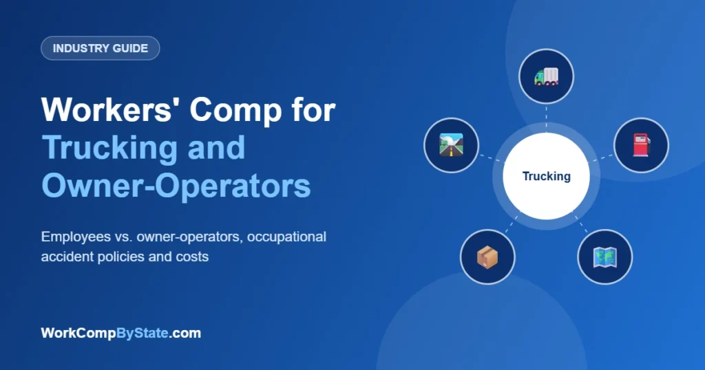 Workers' Comp for Trucking and Owner-Operators: Employees vs. owner-operators, occupational accident policies and costs.